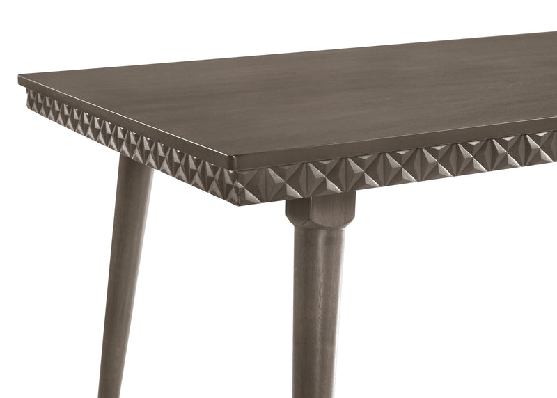 Juego de comedor rectangular Onslow de 5 piezas y 59 pulgadas, color marrón oscuro