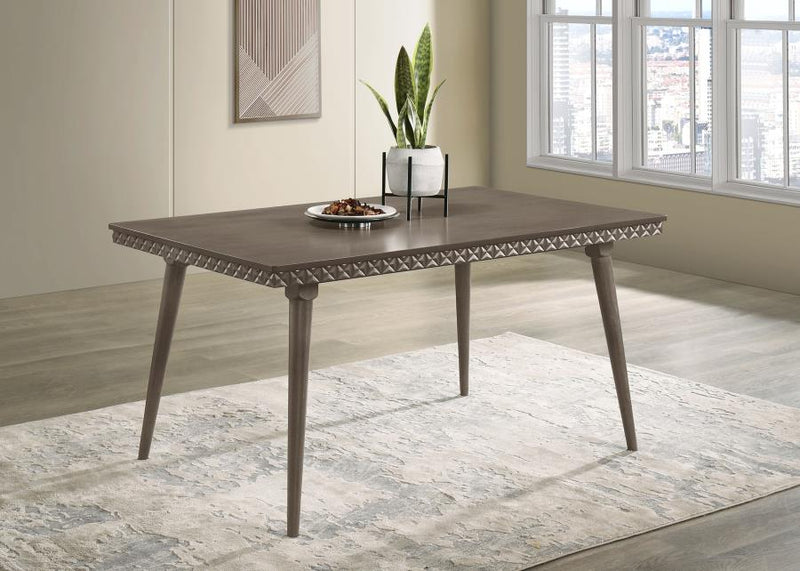 Mesa de comedor rectangular de madera Onslow de 59 pulgadas, color marrón oscuro
