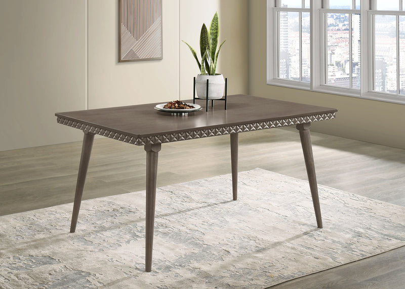 Mesa de comedor rectangular de madera Onslow de 59 pulgadas, color marrón oscuro