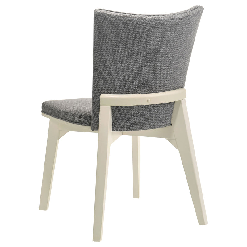 Silla de comedor auxiliar tapizada Biloxi, gris (juego de 2)