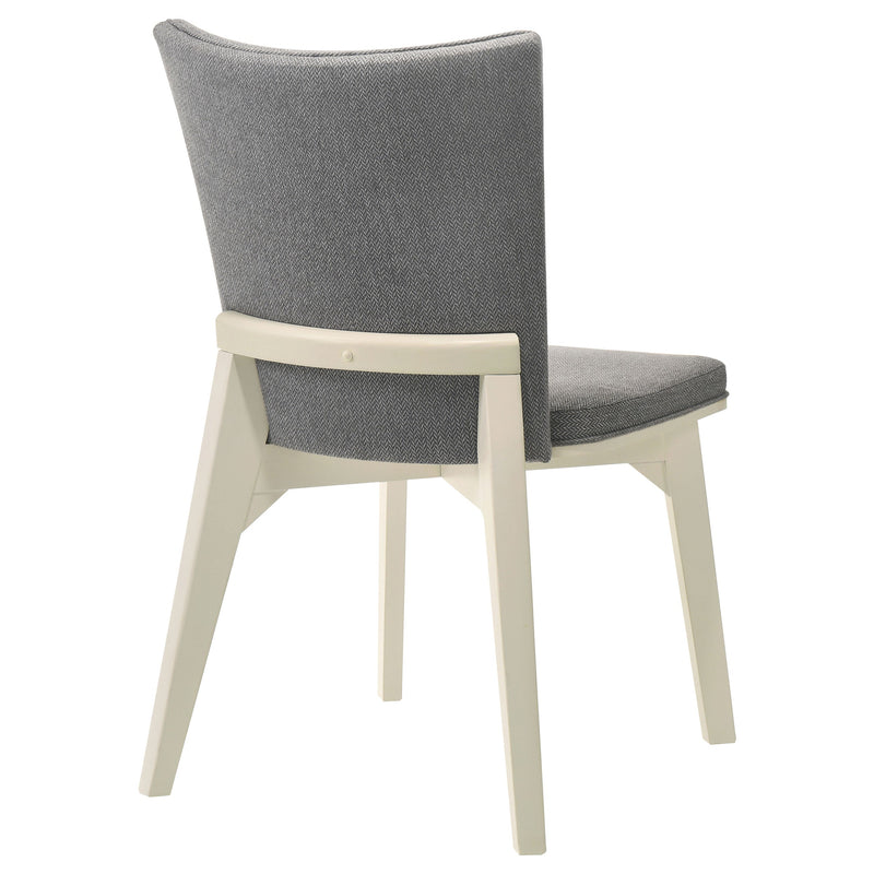 Silla de comedor auxiliar tapizada Biloxi, gris (juego de 2)