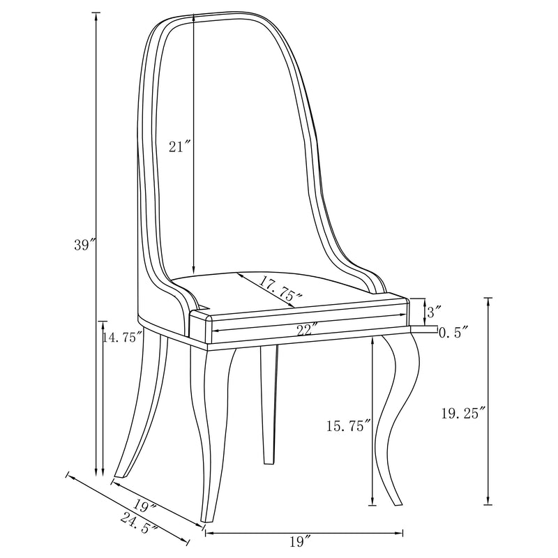 Silla de comedor auxiliar tapizada en terciopelo Antoine, gris (juego de 2)