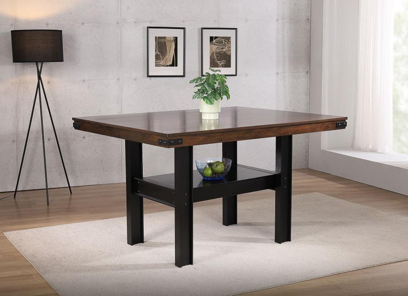 Mesa de comedor Patterson de 60 pulgadas de altura de mostrador, roble de mango