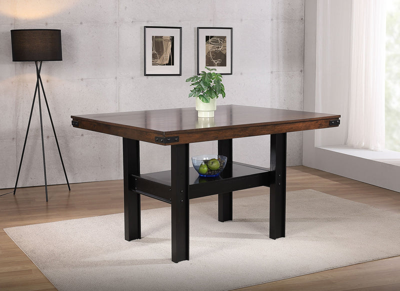 Mesa de comedor Patterson de 60 pulgadas de altura de mostrador, roble de mango