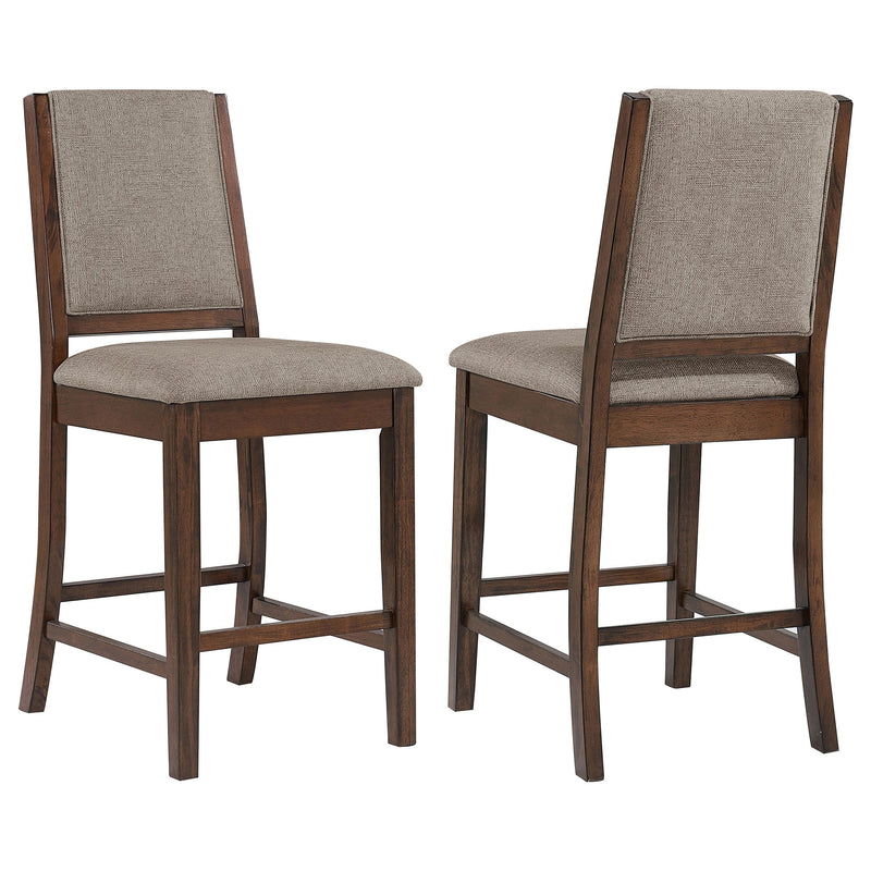 Silla de mostrador tapizada Patterson, roble mango (juego de 2)