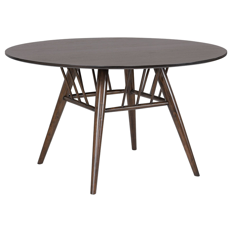 Mesa de comedor de madera de 53 pulgadas Everton, nogal oscuro