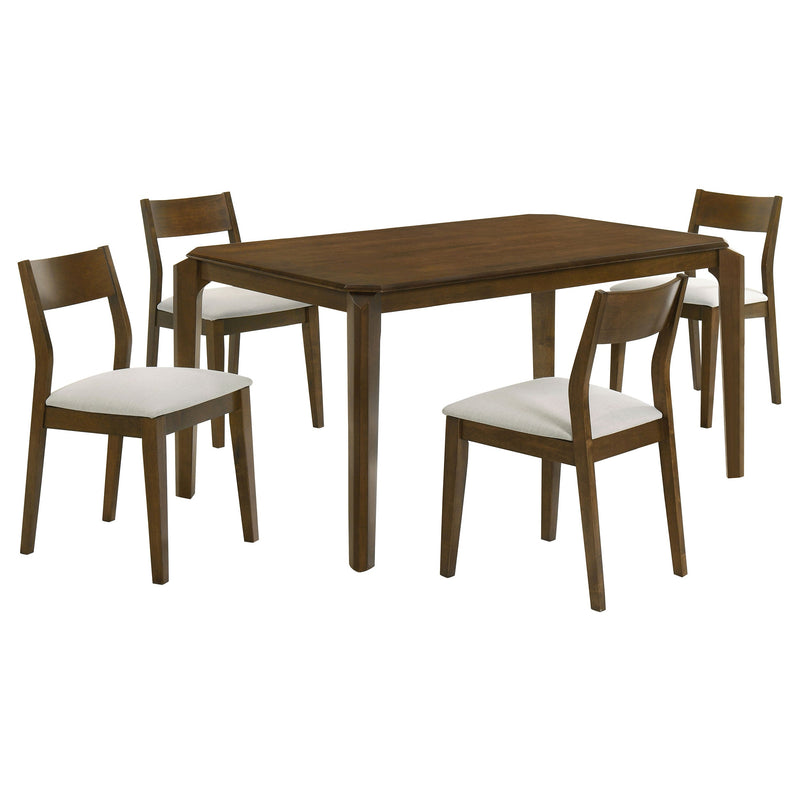 Almonte 59-inch Rectangular Dining Set Dark Brown