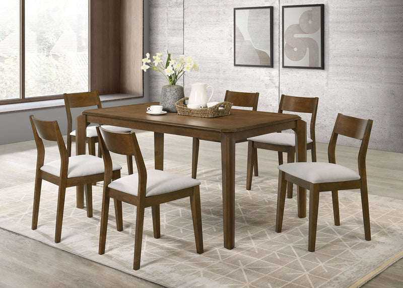Almonte 59-inch Rectangular Dining Set Dark Brown