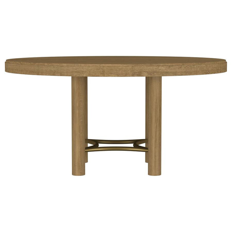Arini 60-inch Round Wood Dining Room Table Sand Wash