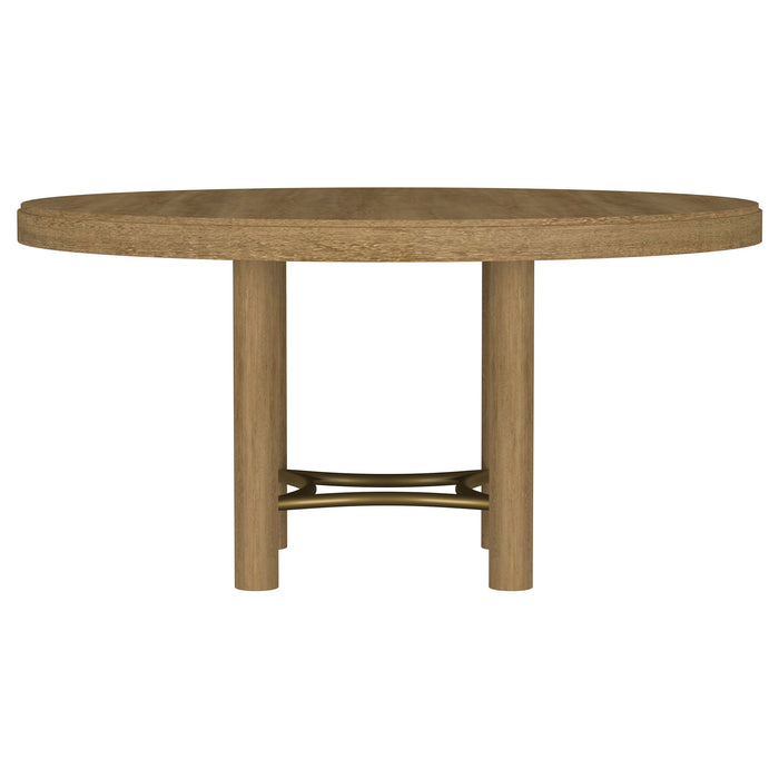 Arini 60-inch Round Wood Dining Room Table Sand Wash