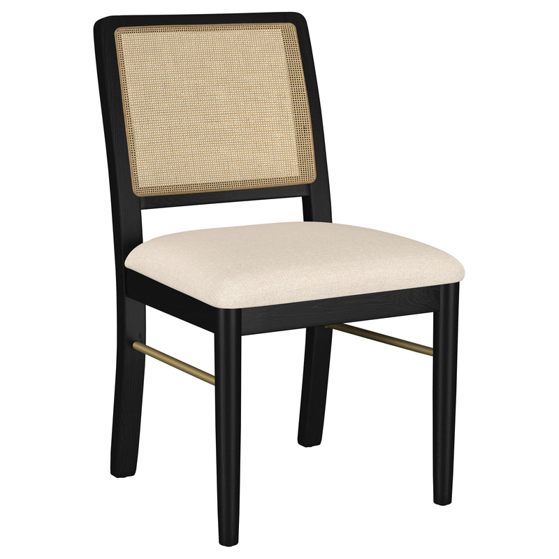 Silla de comedor auxiliar Arini de ratán y caña (juego de 2)