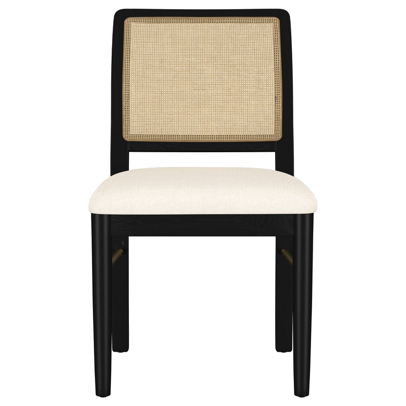Silla de comedor auxiliar Arini de ratán y caña (juego de 2)