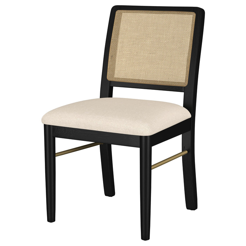 Silla de comedor auxiliar Arini de ratán y caña (juego de 2)