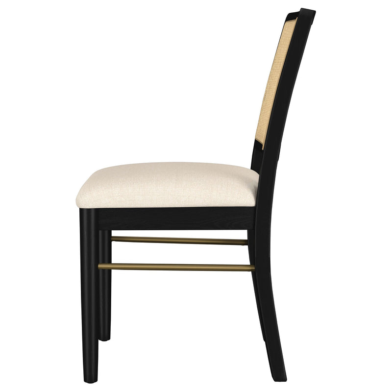 Silla de comedor auxiliar Arini de ratán y caña (juego de 2)