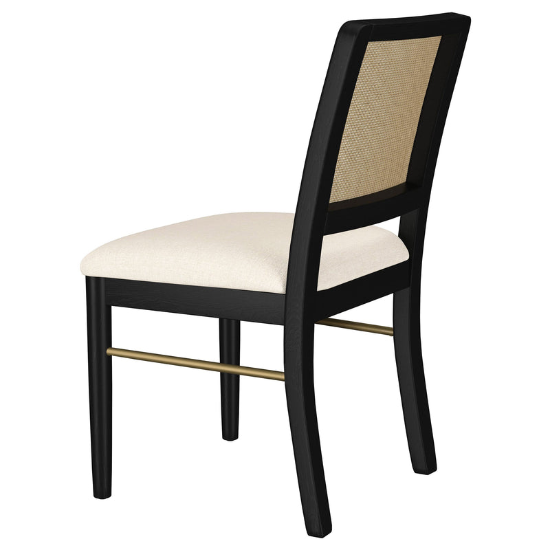 Silla de comedor auxiliar Arini de ratán y caña (juego de 2)