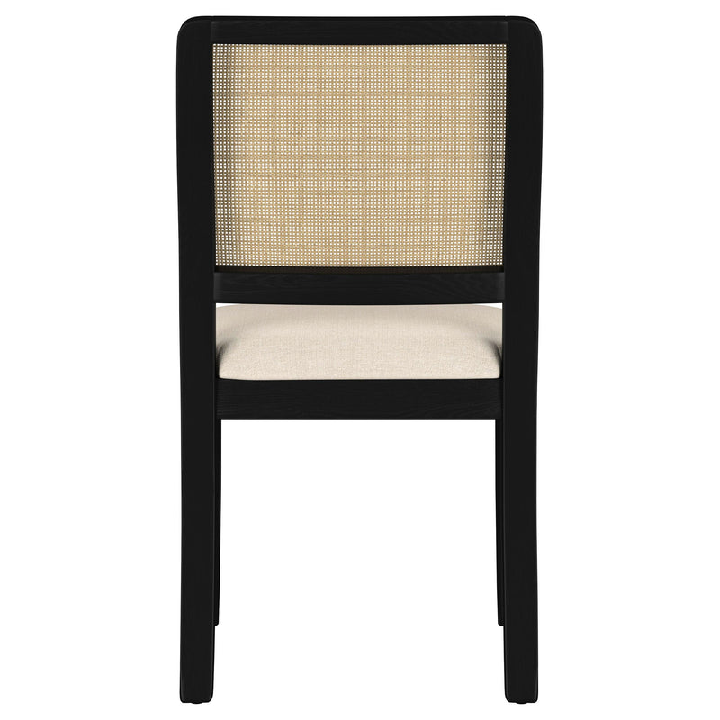 Silla de comedor auxiliar Arini de ratán y caña (juego de 2)