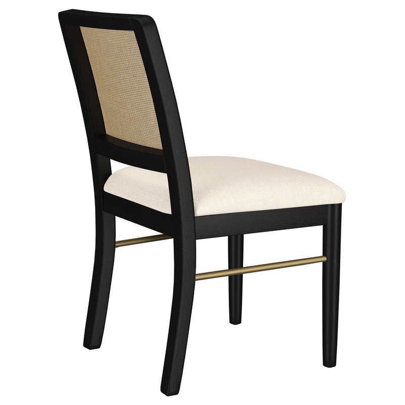 Silla de comedor auxiliar Arini de ratán y caña (juego de 2)