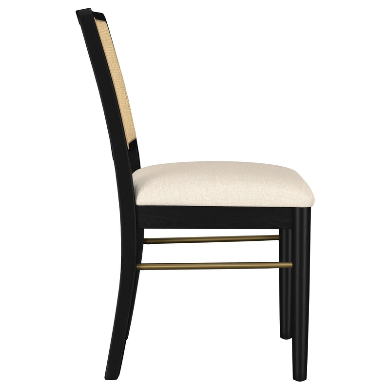 Silla de comedor auxiliar Arini de ratán y caña (juego de 2)