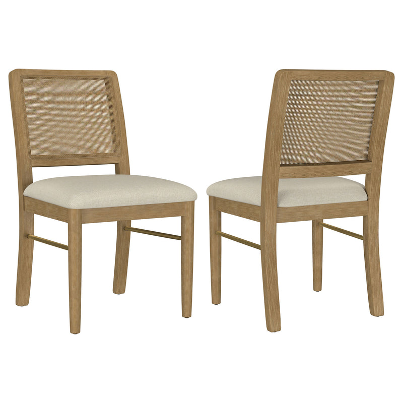 Silla de comedor auxiliar Arini de ratán y caña (juego de 2)