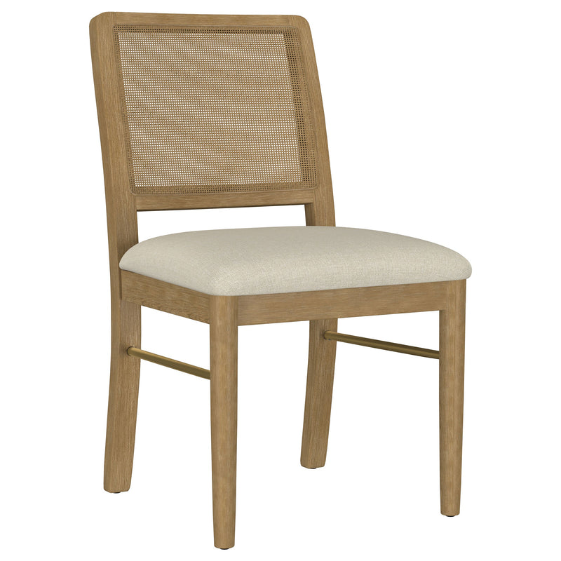 Silla de comedor auxiliar Arini de ratán y caña (juego de 2)