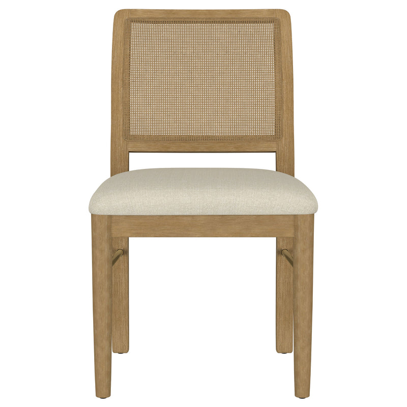Silla de comedor auxiliar Arini de ratán y caña (juego de 2)