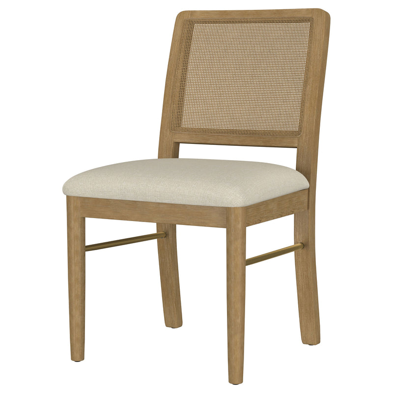 Silla de comedor auxiliar Arini de ratán y caña (juego de 2)
