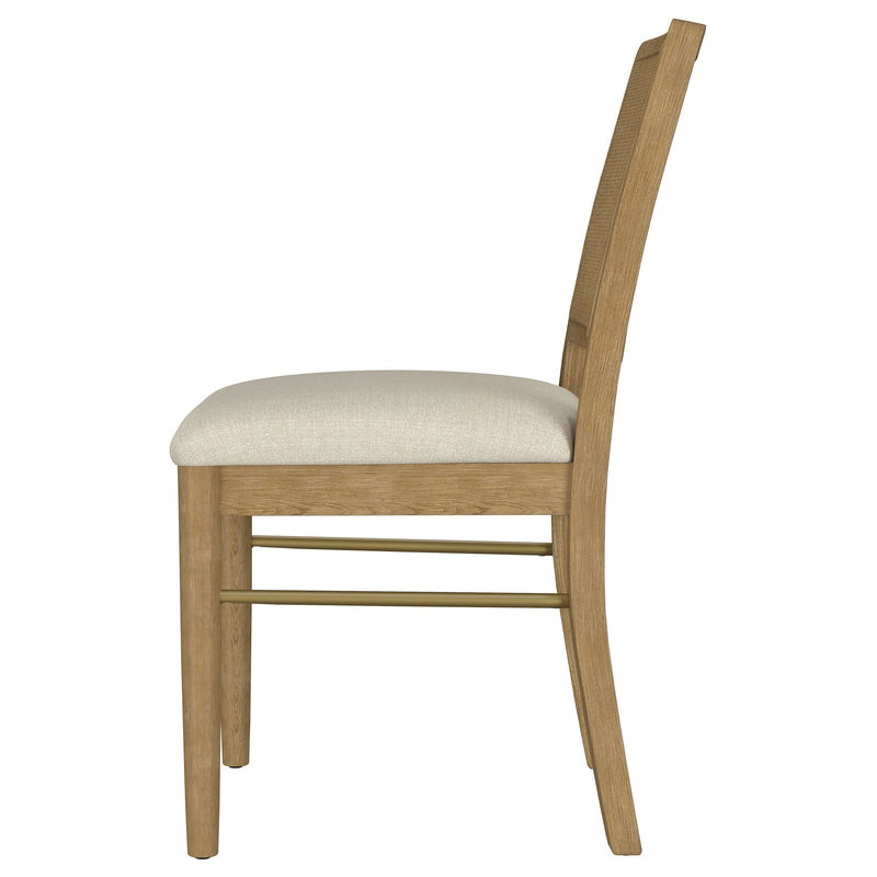 Silla de comedor auxiliar Arini de ratán y caña (juego de 2)