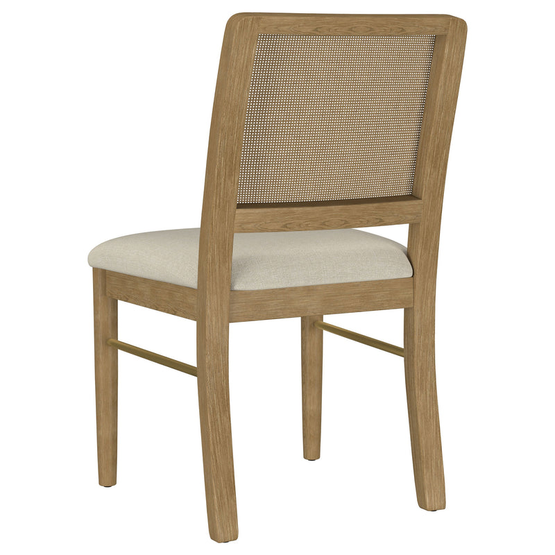 Silla de comedor auxiliar Arini de ratán y caña (juego de 2)