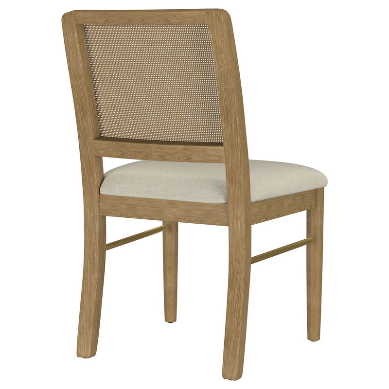 Silla de comedor auxiliar Arini de ratán y caña (juego de 2)