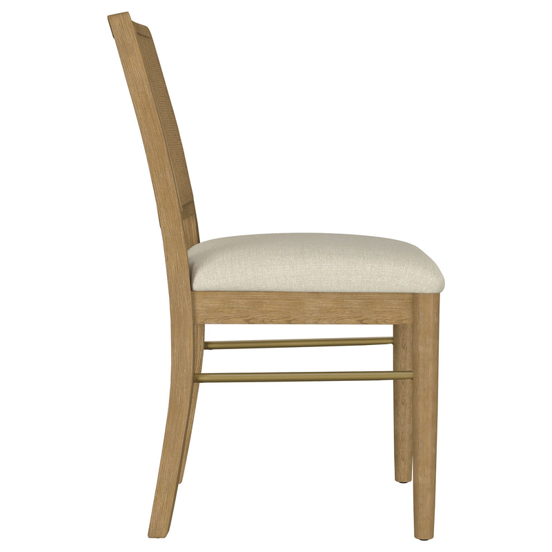 Silla de comedor auxiliar Arini de ratán y caña (juego de 2)
