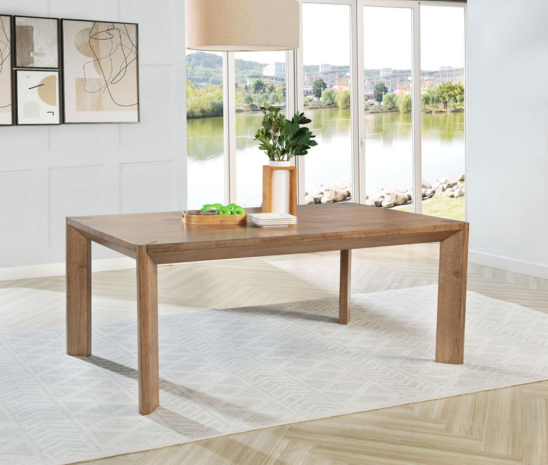 Mesa de comedor rectangular de madera de 72 pulgadas Bruner marrón natural