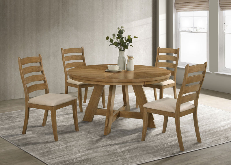 Juego de comedor de 5 piezas Danvers en roble marrón y latte