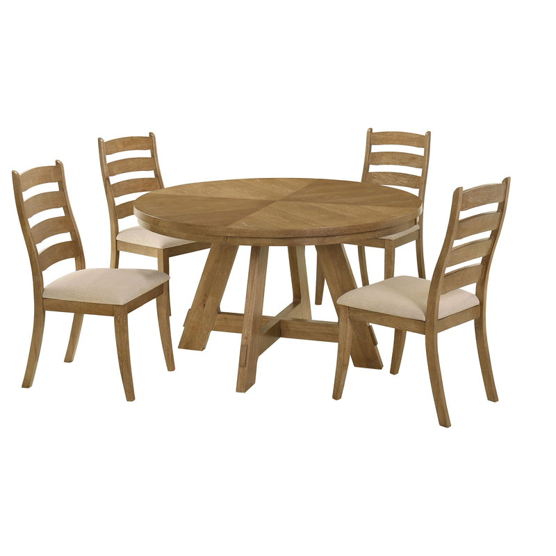 Juego de comedor de 5 piezas Danvers en roble marrón y latte