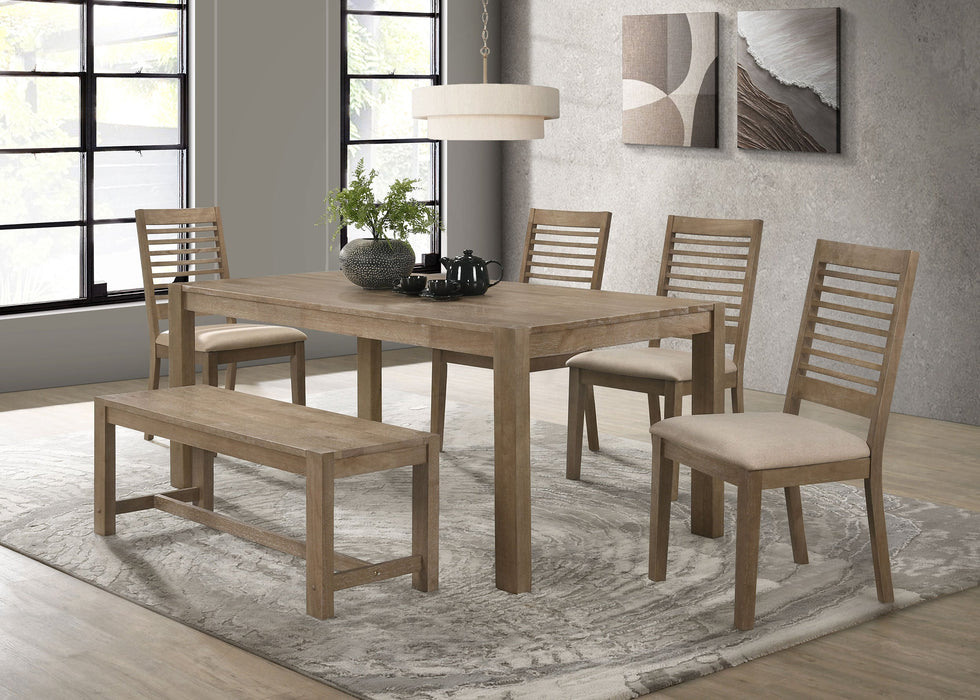 Scottsdale  Rectangular Dining Set Brown Washed