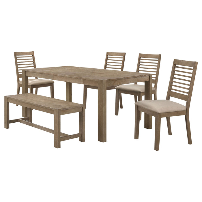 Scottsdale  Rectangular Dining Set Brown Washed