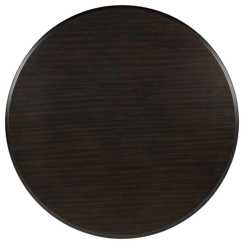 Twyla Round Wood Dining Room Table Set Dark Cocoa