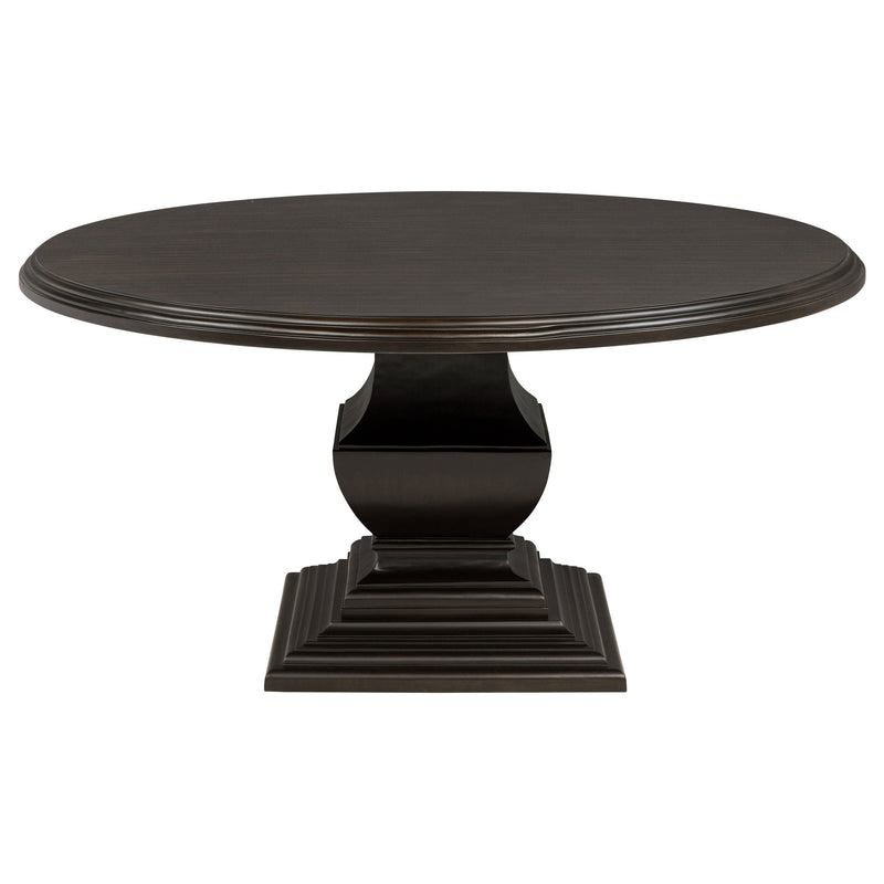 Mesa de comedor redonda de madera Twyla de 60 pulgadas color Cacao Oscuro