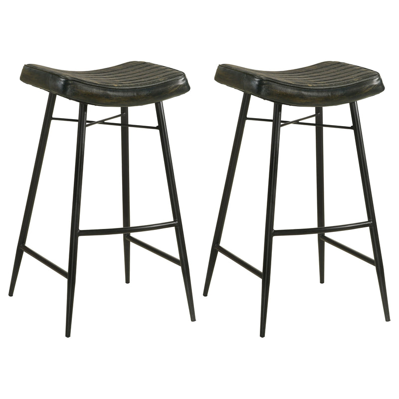 Bayu Leather Upholstered Bar Stool (Set of 2)