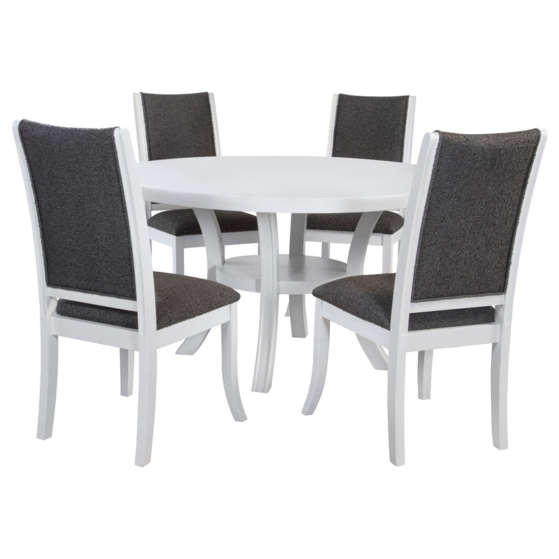 Juego de comedor redondo de madera Judd de 54 pulgadas Pearl
