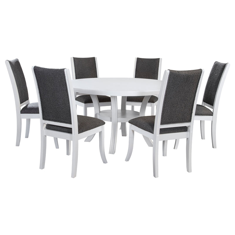 Juego de comedor redondo de madera Judd de 54 pulgadas Pearl