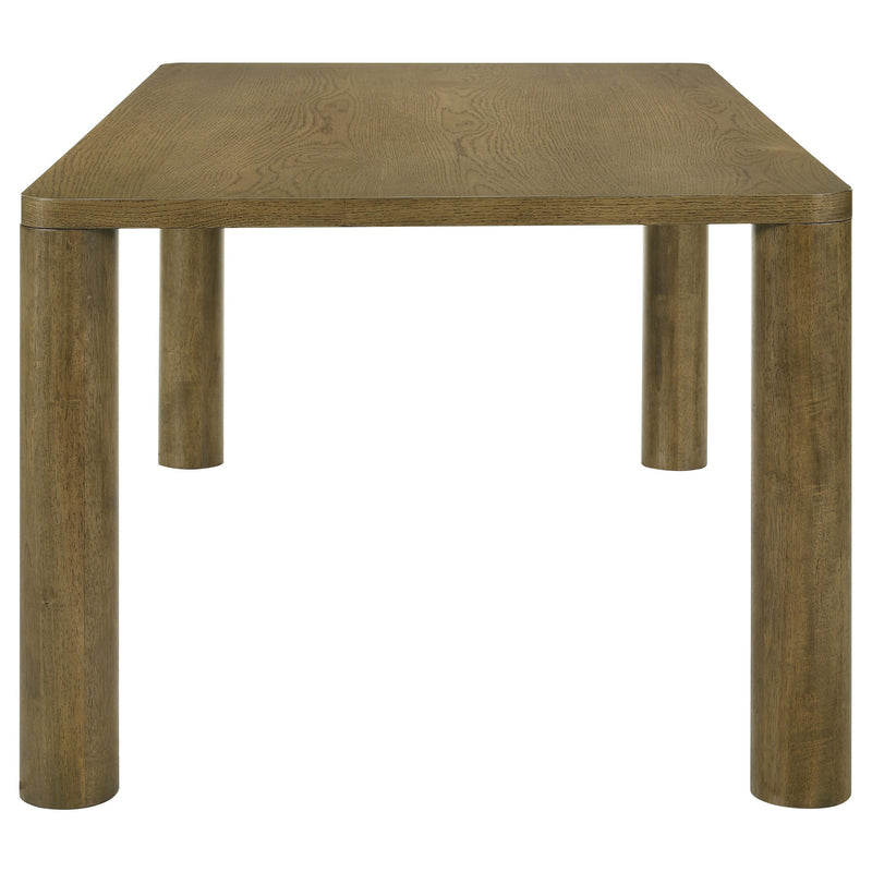 Juego de comedor rectangular Castlewood de 71 pulgadas en roble marrón
