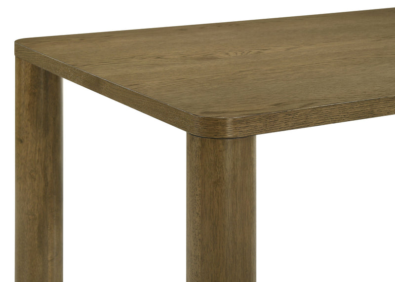 Juego de comedor rectangular Castlewood de 71 pulgadas en roble marrón