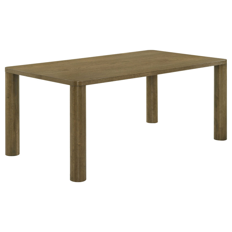 Juego de comedor rectangular Castlewood de 71 pulgadas en roble marrón