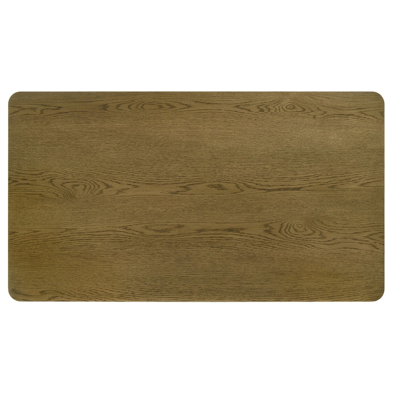 Juego de comedor rectangular Castlewood de 71 pulgadas en roble marrón