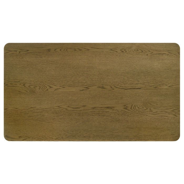 Castlewood  71-inch Rectangular Dining Set Brown Oak