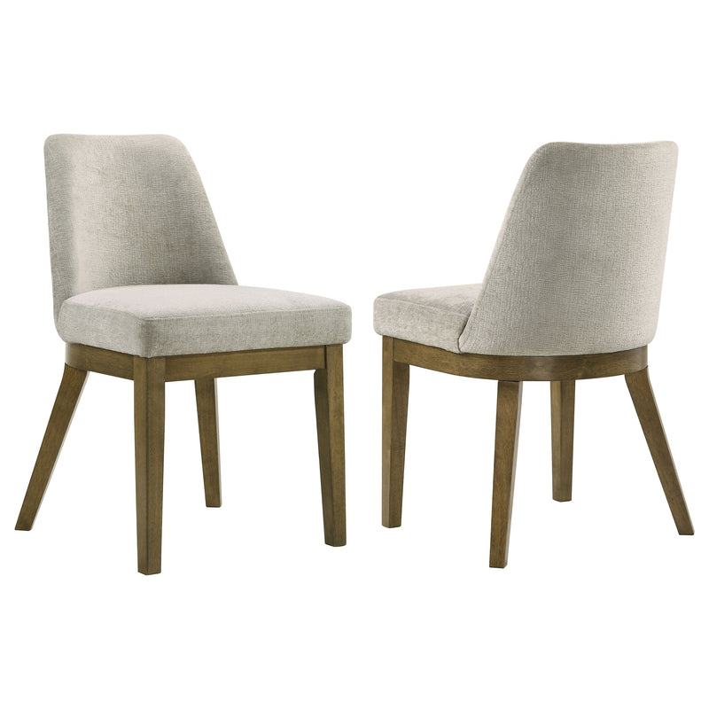 Silla auxiliar tapizada Castlewood color canela claro (juego de 2)