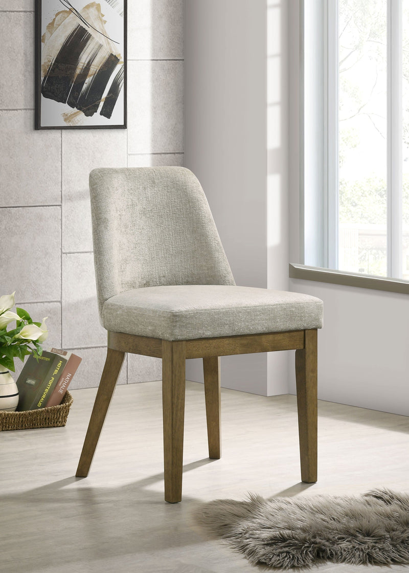 Silla auxiliar tapizada Castlewood color canela claro (juego de 2)