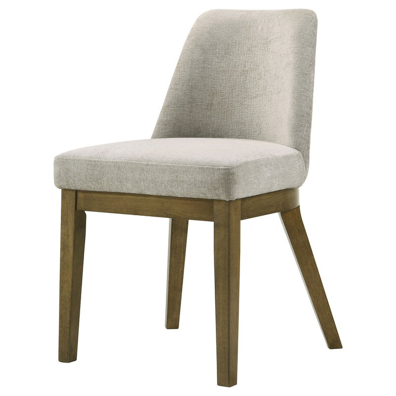 Silla auxiliar tapizada Castlewood color canela claro (juego de 2)