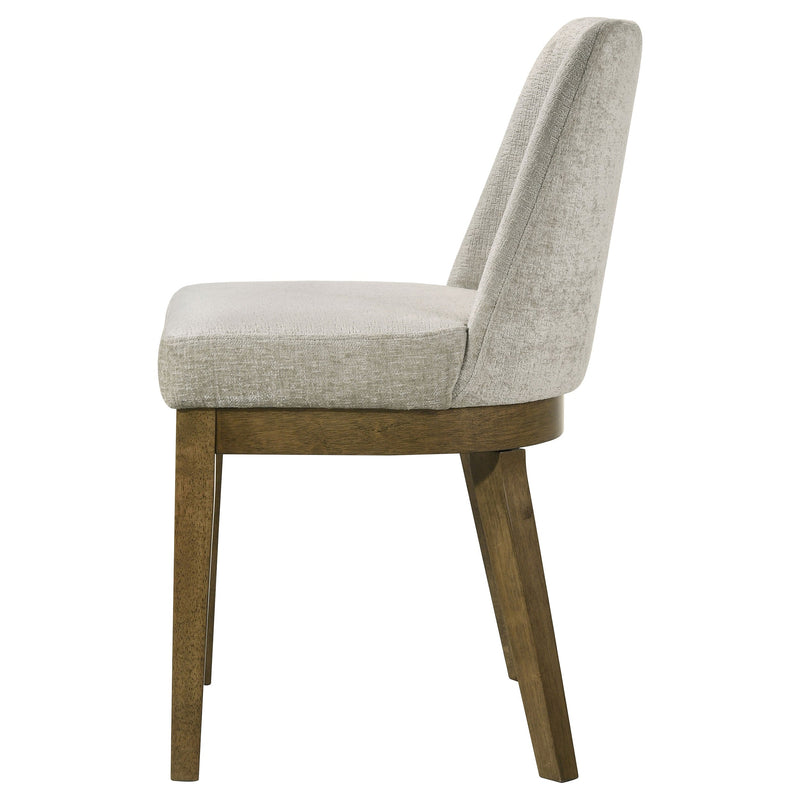 Silla auxiliar tapizada Castlewood color canela claro (juego de 2)