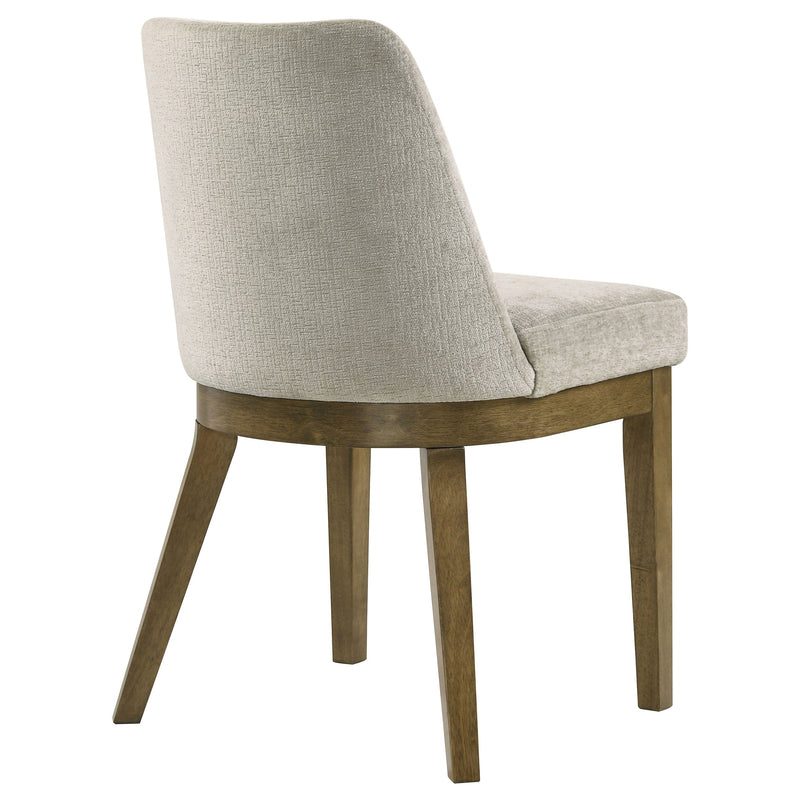 Silla auxiliar tapizada Castlewood color canela claro (juego de 2)